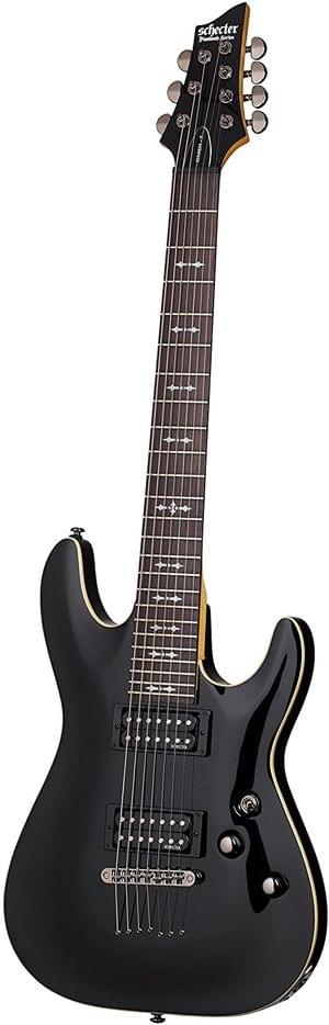 Schecter Omen-7 BLK Black 7 String Electric Guitar 